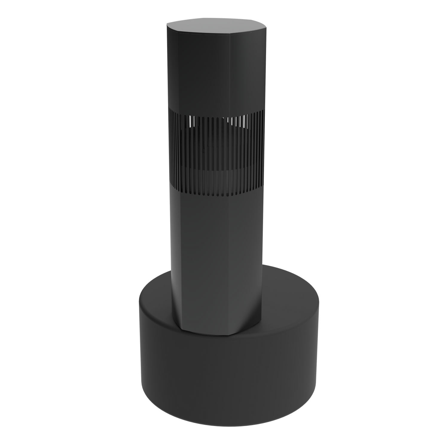 AMBISONIC 10” HEXAGONAL LANDSCAPE BOLLARD BLACK ALSB106BLK