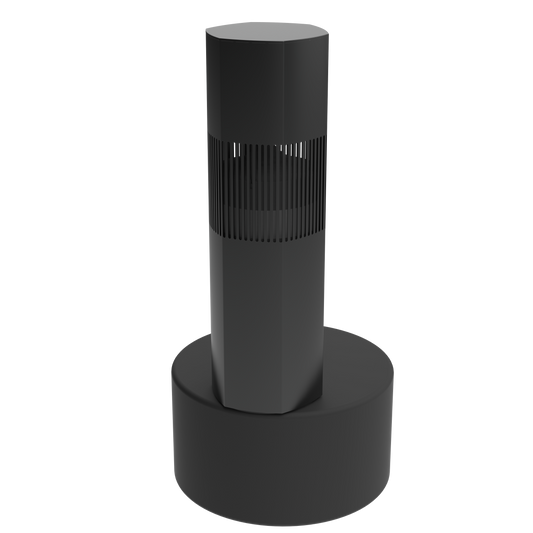 AMBISONIC 10” HEXAGONAL LANDSCAPE BOLLARD BLACK ALSB106BLK