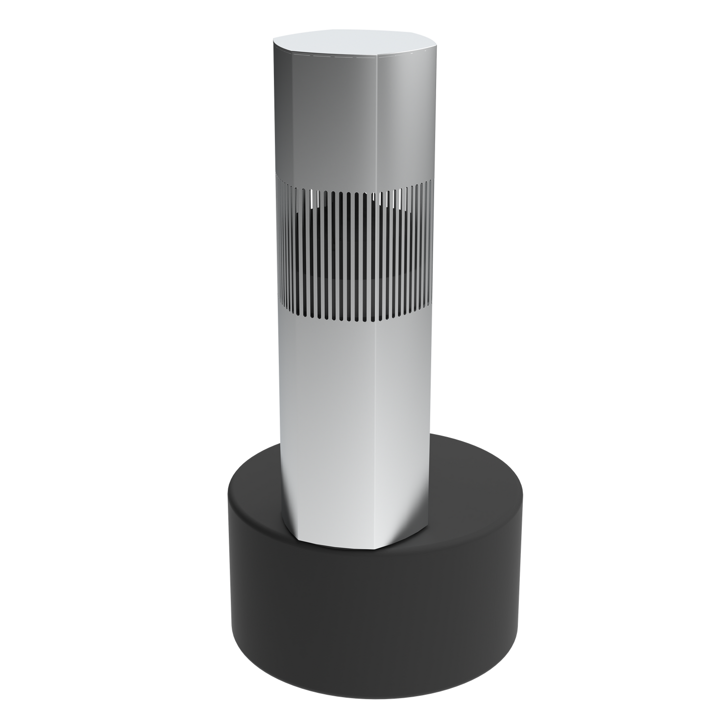 AMBISONIC 10” HEXAGONAL LANDSCAPE BOLLARD SILVER ALSB106SK