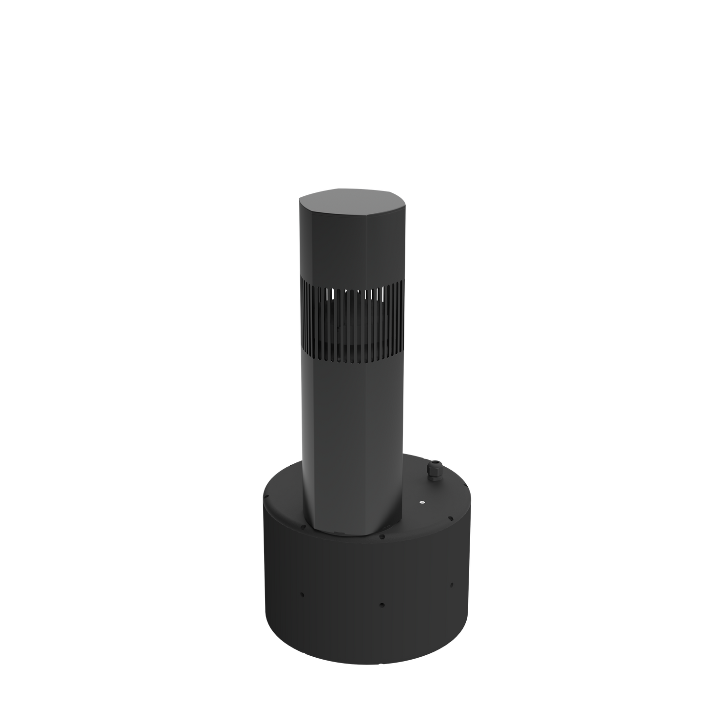 AMBISONIC 6” HEXAGONAL LANDSCAPE BOLLARD BLACK ALSB64BL