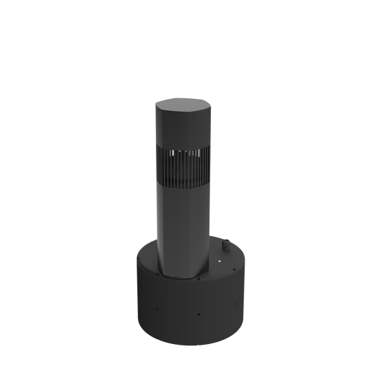 AMBISONIC 6” HEXAGONAL LANDSCAPE BOLLARD BLACK ALSB64BL