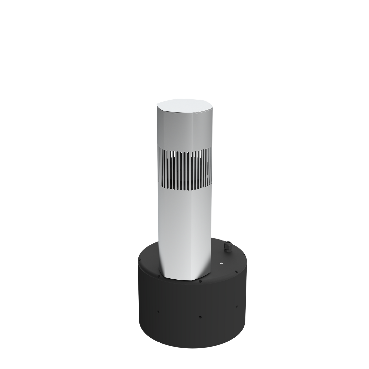 AMBISONIC 6” HEXAGONAL LANDSCAPE BOLLARD SILVER ALSB64S
