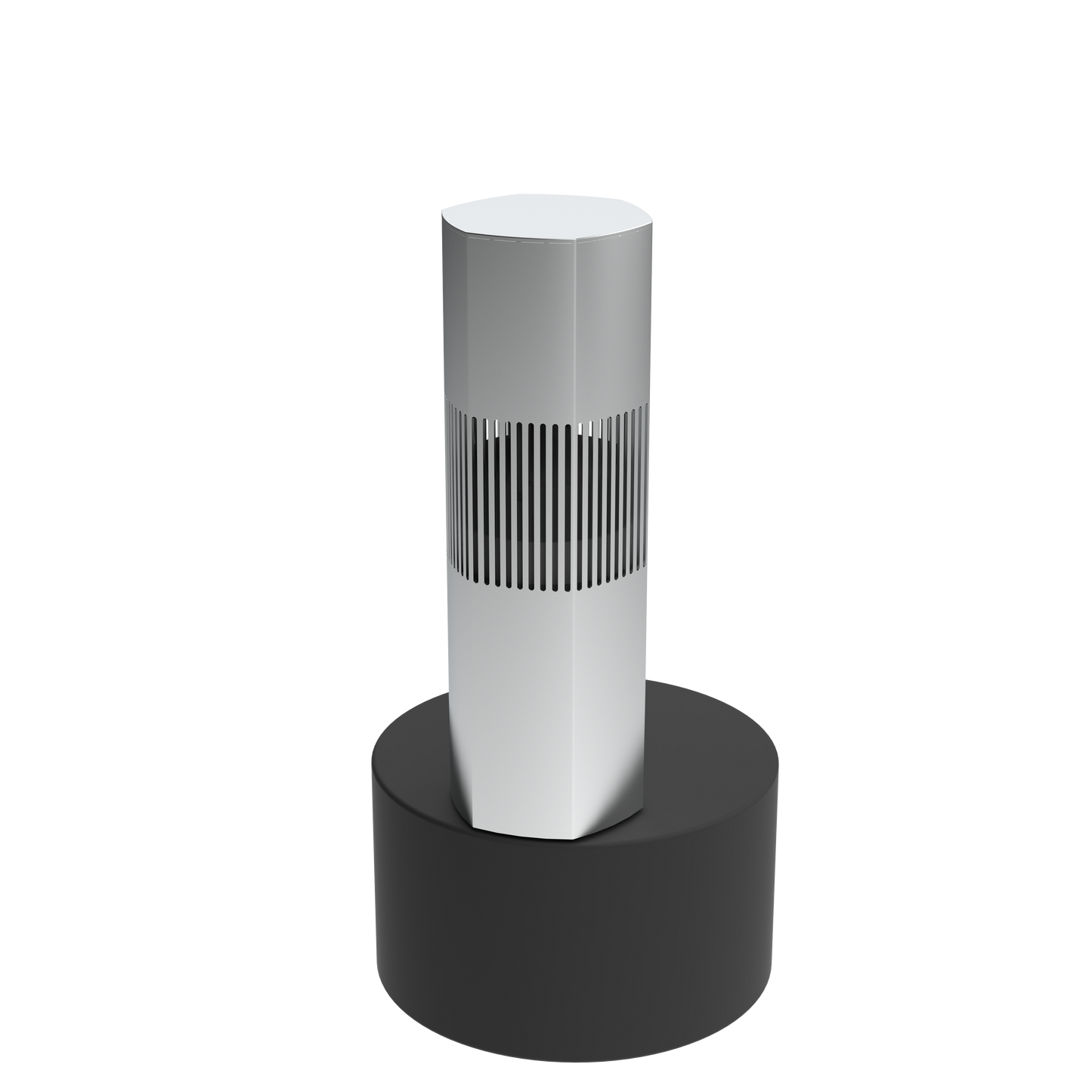 AMBISONIC 8” HEXAGONAL LANDSCAPE BOLLARD SILVER ALSB85S