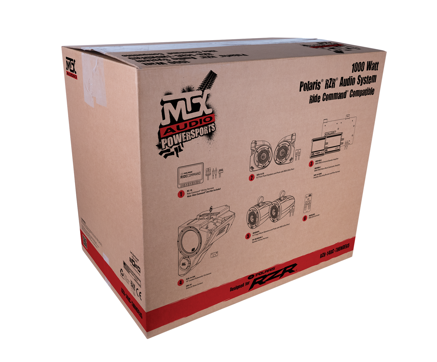 MTX POLARIS RZR RC THUNDER5 AUDIO SYSTEM RZR14RCTHUND5