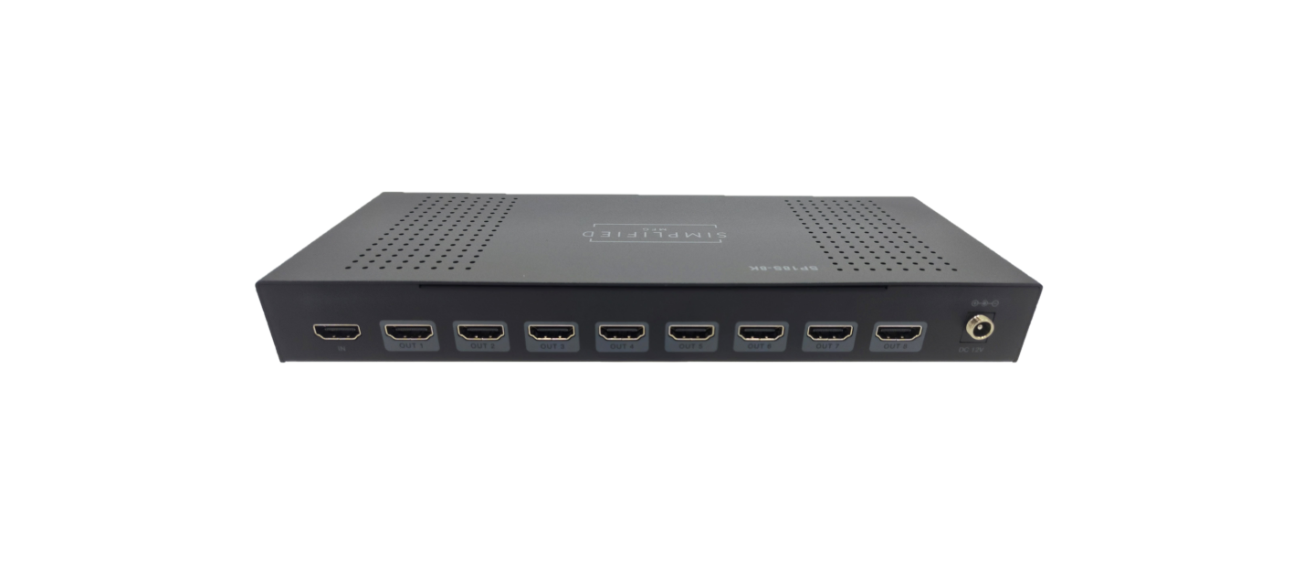 SIMPLIFIED HDMI 2.0B (18 GBPS) 1 TO 8 HDMI SPLITTER SP18