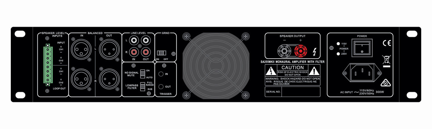 STEALTH ACOUSTICS MONAURAL H/CURRENT AMP LP FILTER SA255MKII