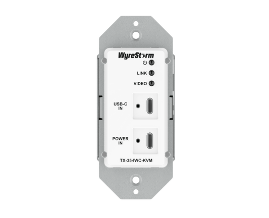 WYRESTORM USB C SINGLE GANG INWALL TRANSMITTER TX35IWCKVM