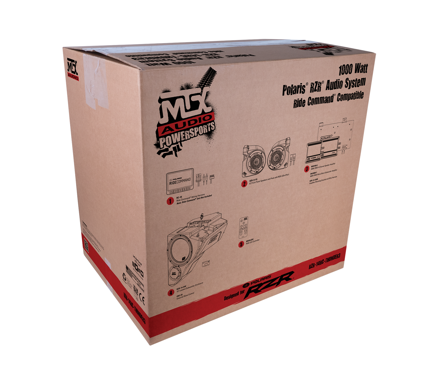 MTX POLARIS RZR RC THUNDER3 AUDIO SYSTEM RZR14RCTHUND3