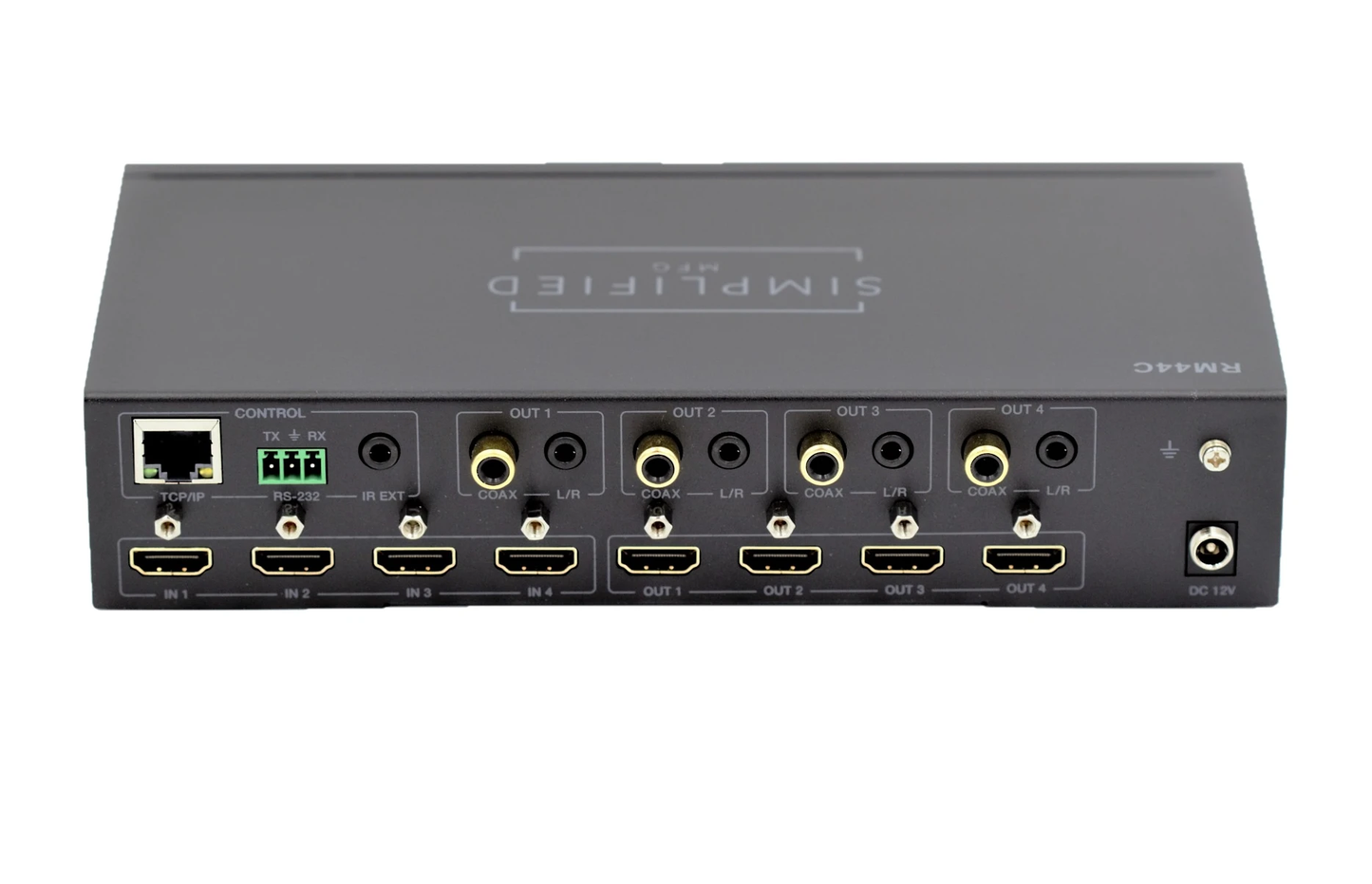 SIMPLIFIED 4X4 HDMI TO HDMI MATRIX RM44C
