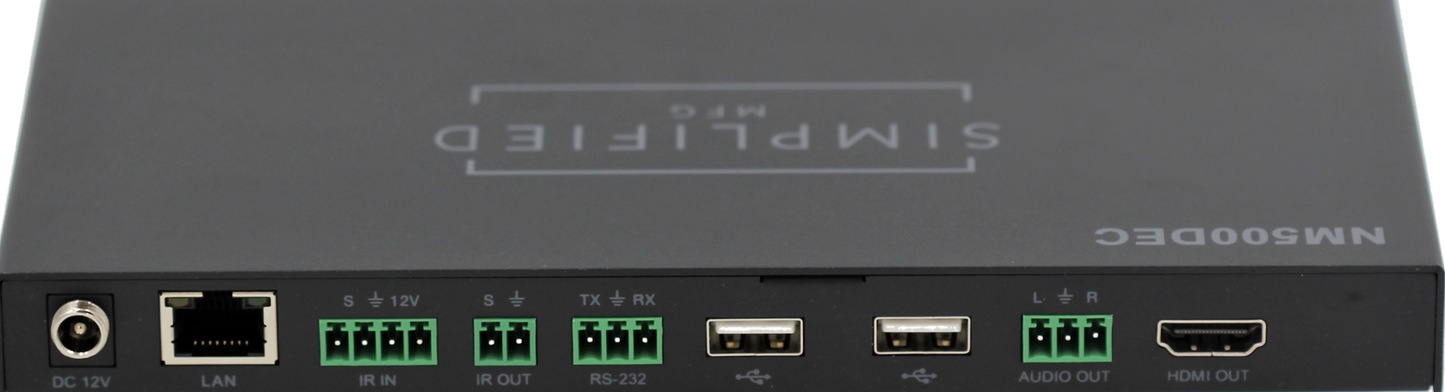 SIMPLIFIED 1080P OVER 1 GBPS NETWORK ENCODER NM500ENC