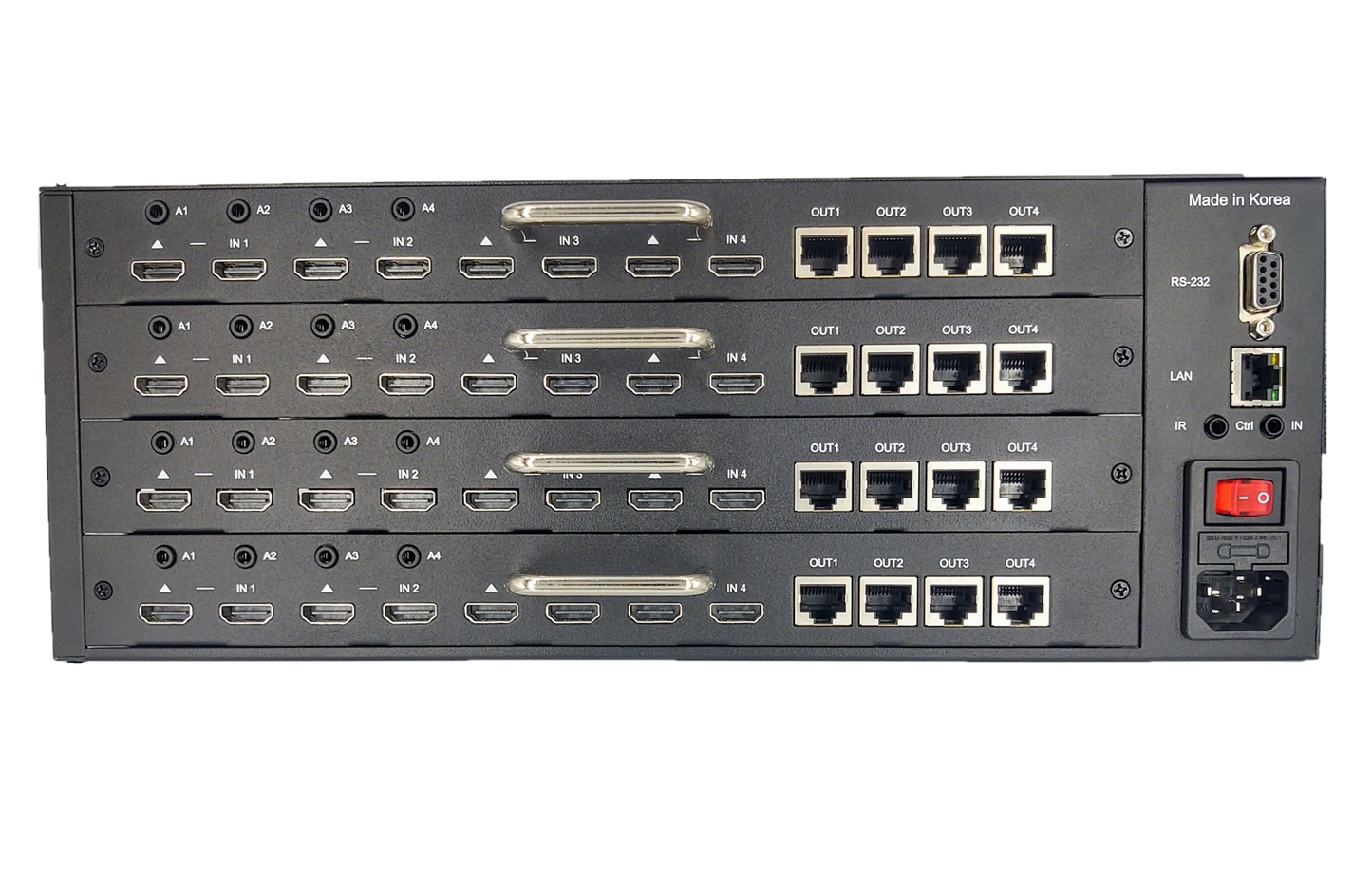 SIMPLIFIED FULLY POPULATED 16X16 CHASSIS W/ RX M1616KT