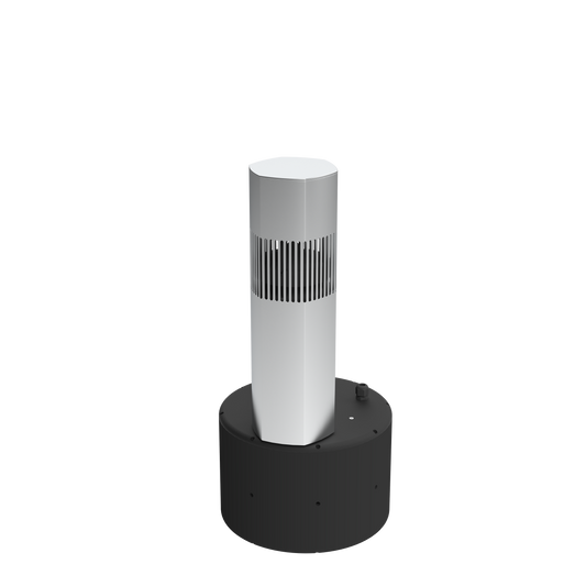 AMBISONIC 6” HEXAGONAL LANDSCAPE BOLLARD SILVER ALSB64S