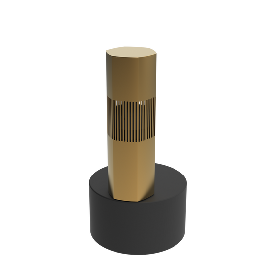 AMBISONIC 8” HEXAGONAL LANDSCAPE BOLLARD CHAMPAGNE ALSB85CH