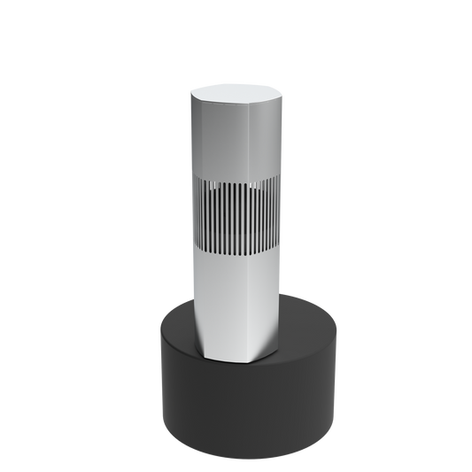 AMBISONIC 8” HEXAGONAL LANDSCAPE BOLLARD SILVER ALSB85S