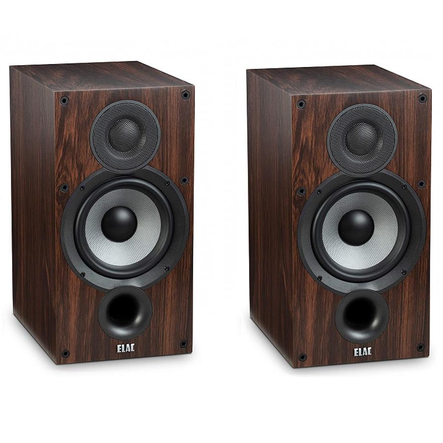 ELAC DEBUT 2.0 6.5" BOOKSHELF SPEAKERS WALNUT DB62WN