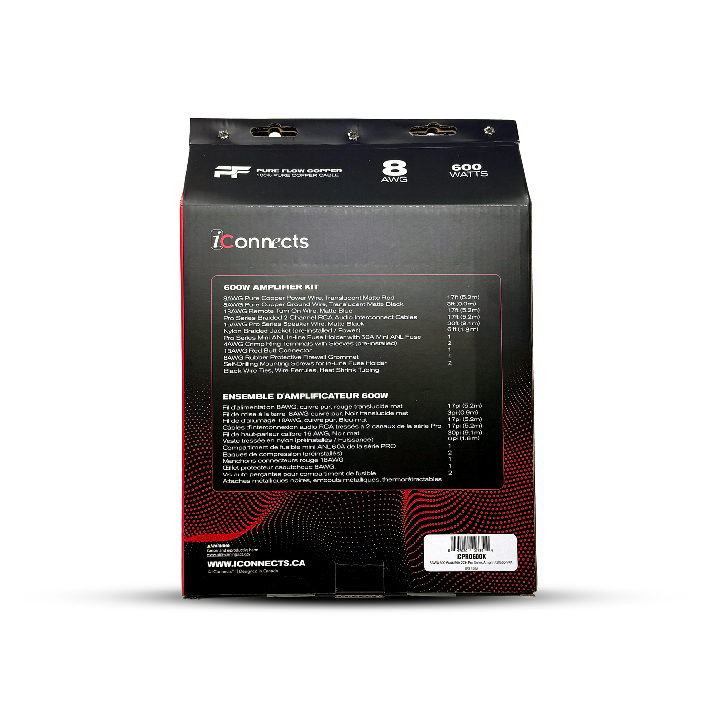 iCONNECTS PRO 8 AWG 600W AMPLIFIER KIT ICPRO600K