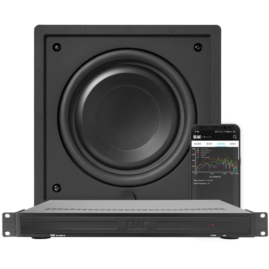 ELAC 10" IN WALL SUB W/ 200W BLE WIRELESS AMPLIFIER IWS10EQ