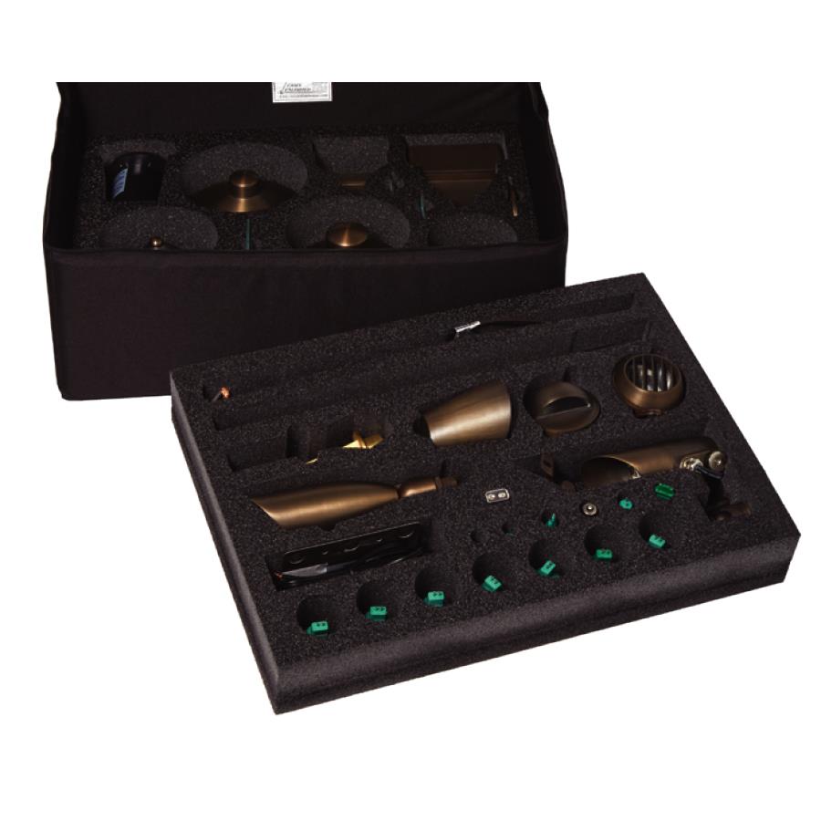 ILLUMICARE FABRIC CASE W/BRASS AND LED LIGHTINGSAMPLEKIT