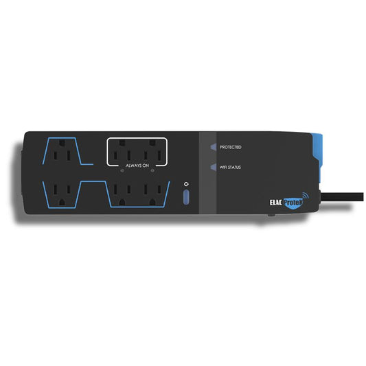 ELAC PROTEK 6 OUTLET SURGE PROTEC/POWER CON W/WIFI BLK PB62W