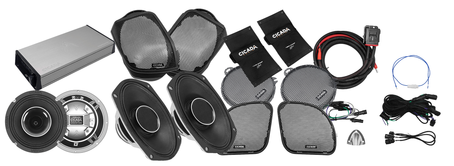 CICADA 4 CH DSP AMP & 4 SPK CHV2 SPEAKER SYSTEM 14DSPCHV24X4