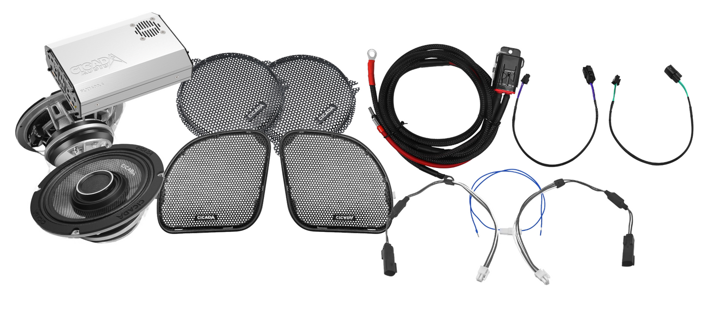 CICADA 4 CH FLX AMP & 4 SPK CHX SPEAKER SYSTEM 14FLXCHX4X2