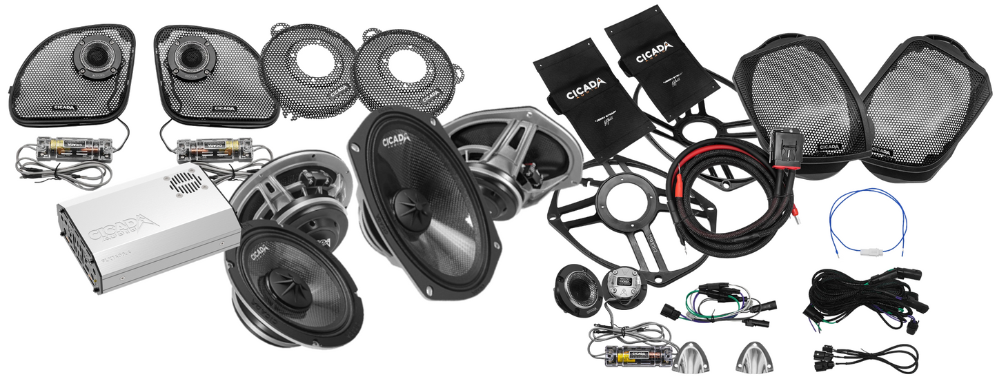 CICADA 4 CH FLXP AMP & 8 SPK CMX SPEAKER SYSTEM 14FLXPCMX4X8