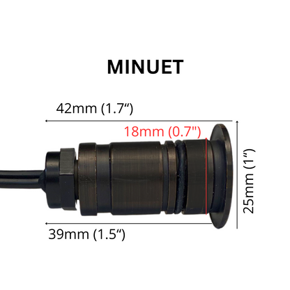 ILLUMICARE ROUND RECESSED MINI BR INCL HOUSING MINUETBRASS