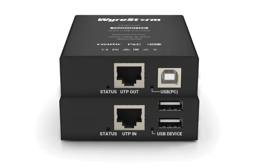 WYRESTORM 1080P 60HZ UTP EXTENDER USB 2.0 +POC EX80KVM