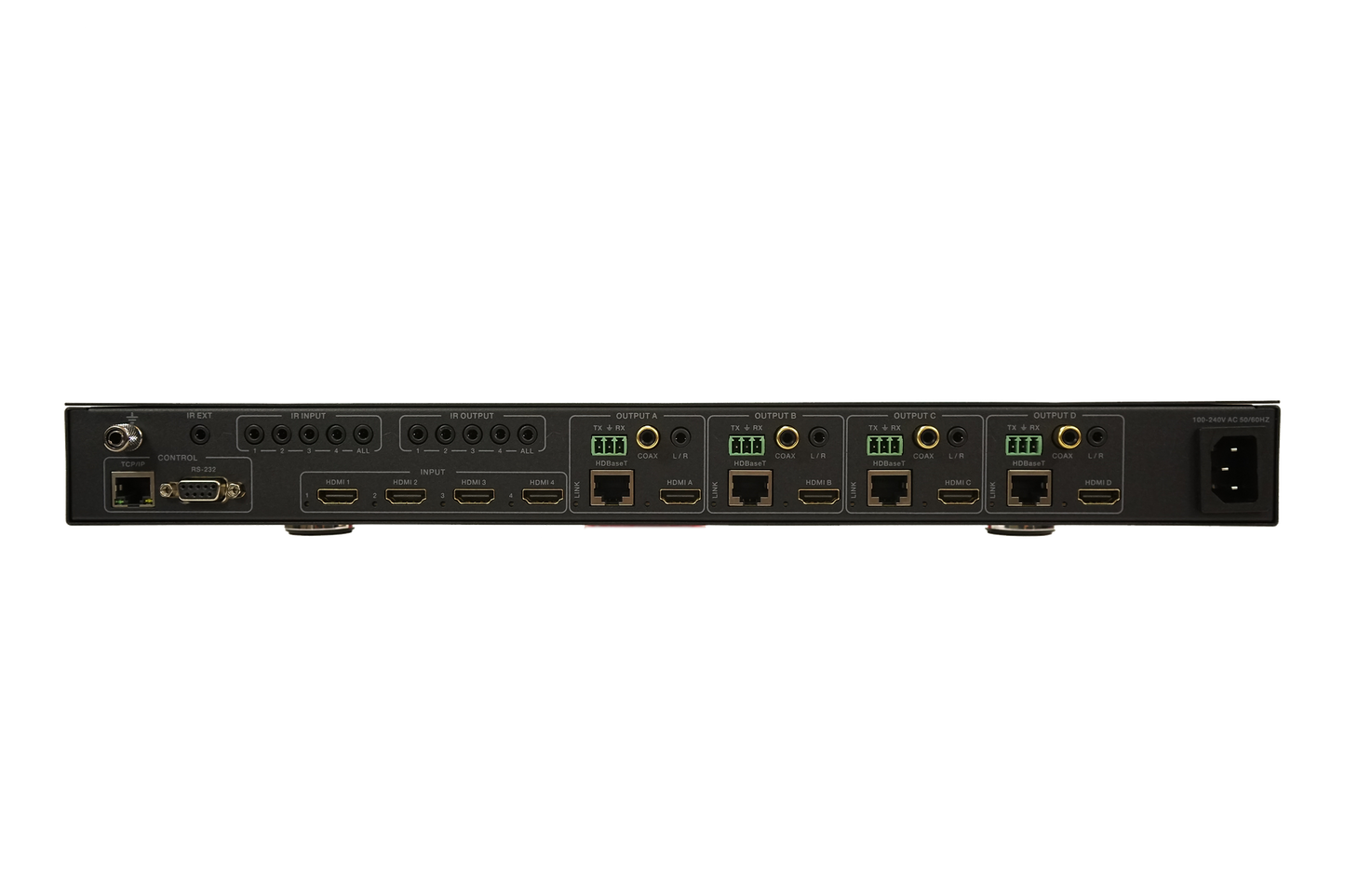 SIMPLIFIED 40M 4X4 SCALING HDMI MATRIX KIT W/ 4 RX M44KT