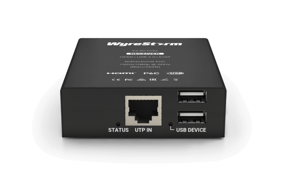 WYRESTORM 1080P 60HZ UTP EXTENDER USB 2.0 +POC EX80KVM