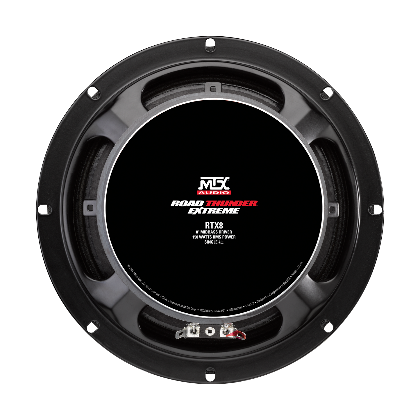 MTX ROAD THUNDER  8" 150-WATT RMS 4 OHM MIDBASS DRIVER RTX8