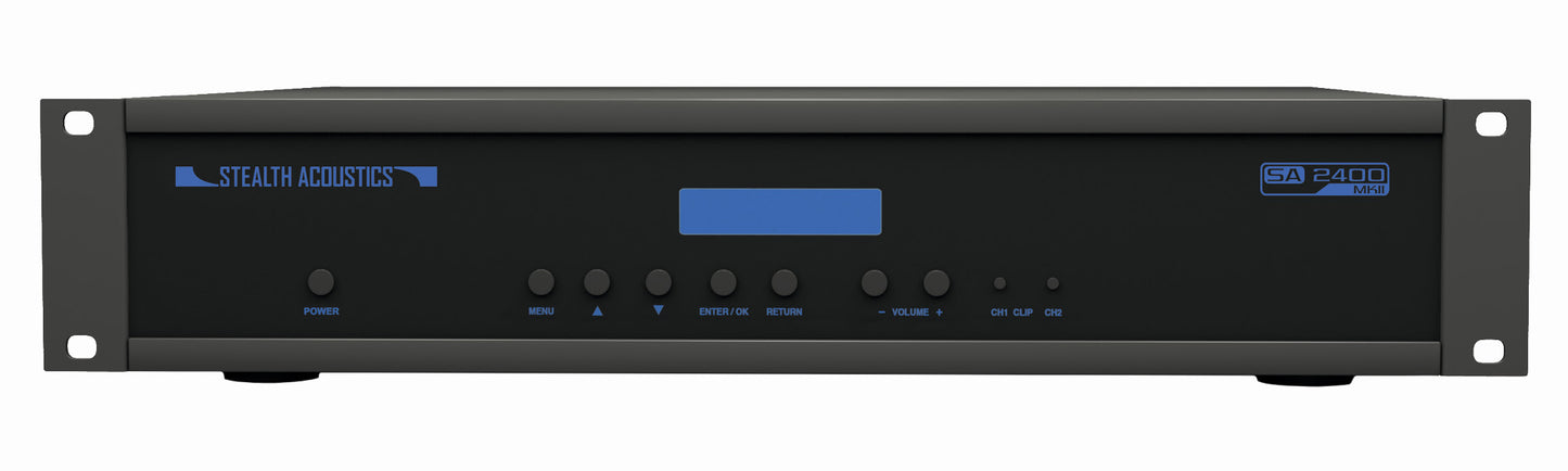 STEALTH ACOUSTICS 2-CHANNEL HIGHCURRENT AMP W/DSP SA2400MKII