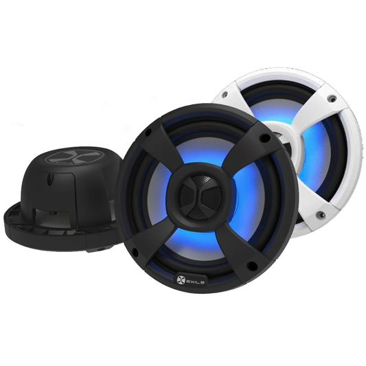 EXILE MARINE 6.5" COAX SPEAKERS (BLACK + WHT GRILLES)  SMC65
